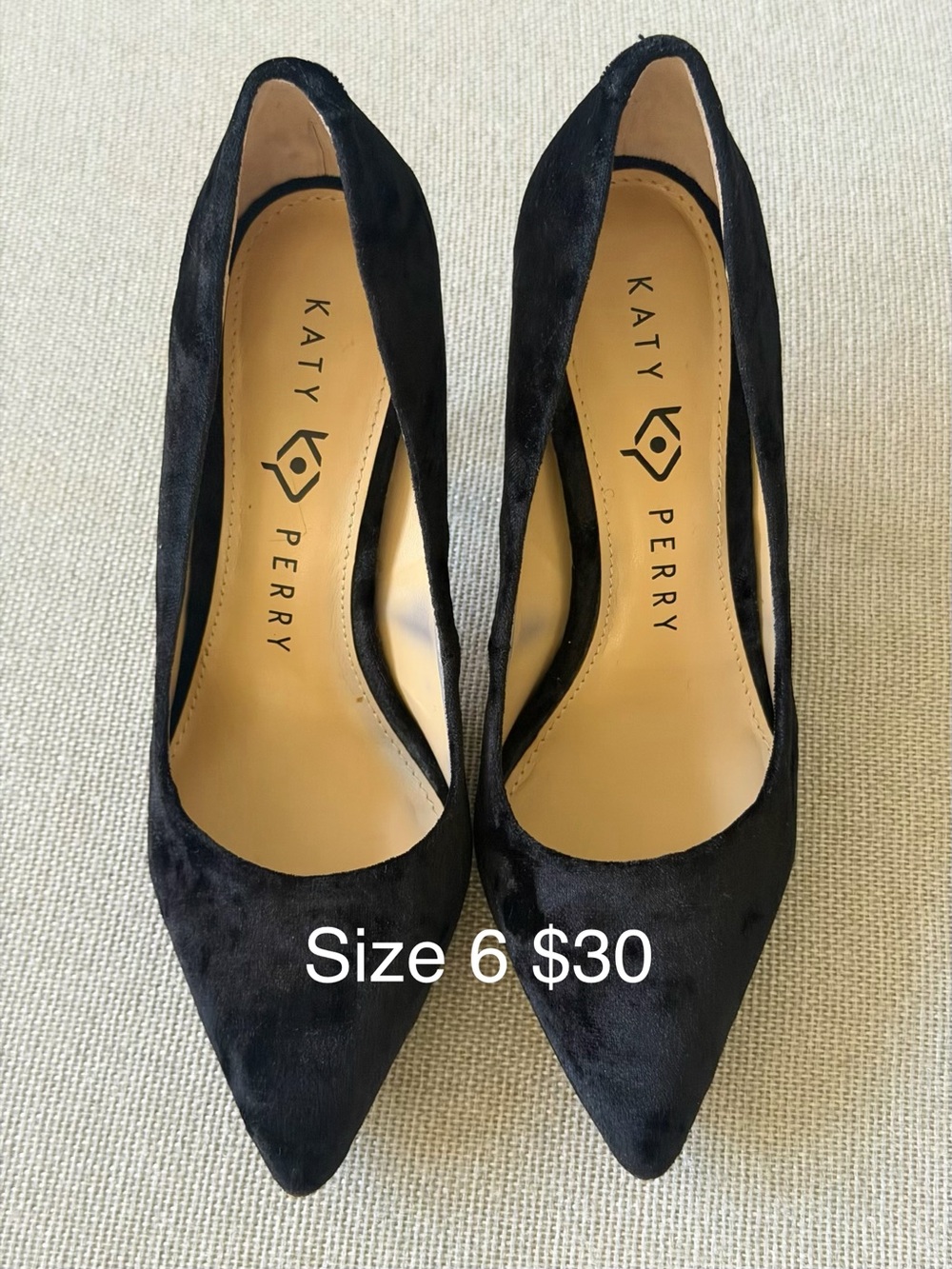 Katy Perry Collections Black Suede Pointed-Toe Pumps